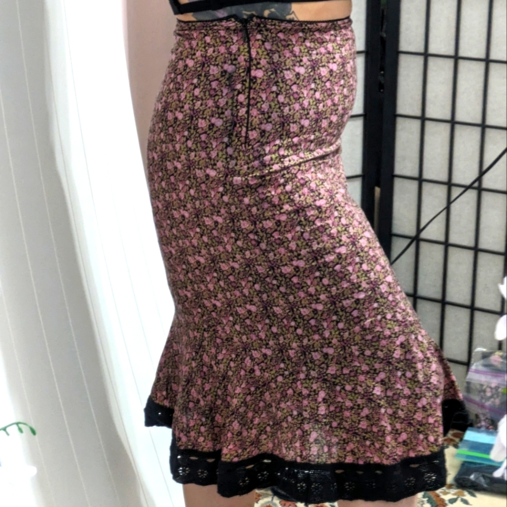 Vintage Y2K Betsey Johnson New York, floral Midi skirt